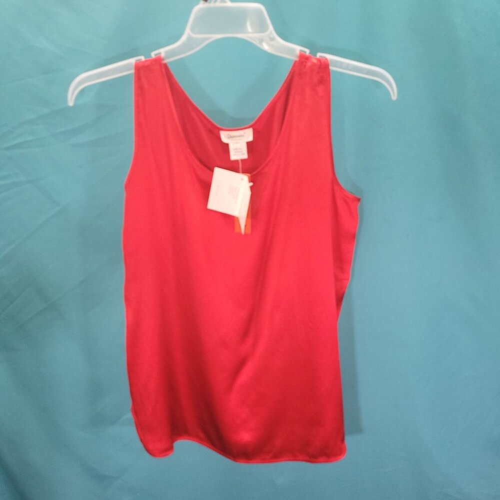 Dorman Womens Reversible Red Silk Tank Top Size L